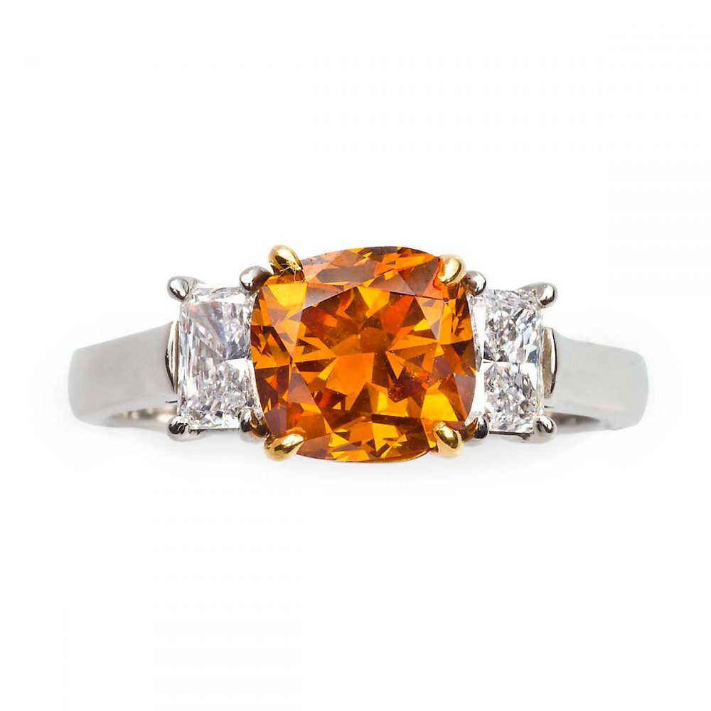 FANCY ORANGE DIAMOND RING Jerry Blickman